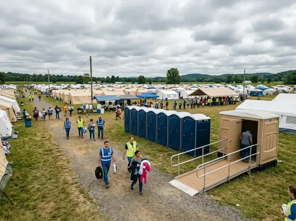 disaster-relief-camp-restrooms-010 — frequently asked questions, Dumpster & Portable Bathrooms Rental in Knob Noster, MO